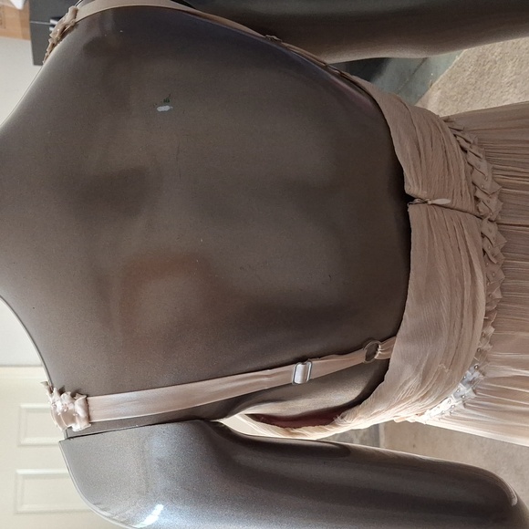 Vintge 80's look silk chiffon maxi dress - Picture 3 of 4